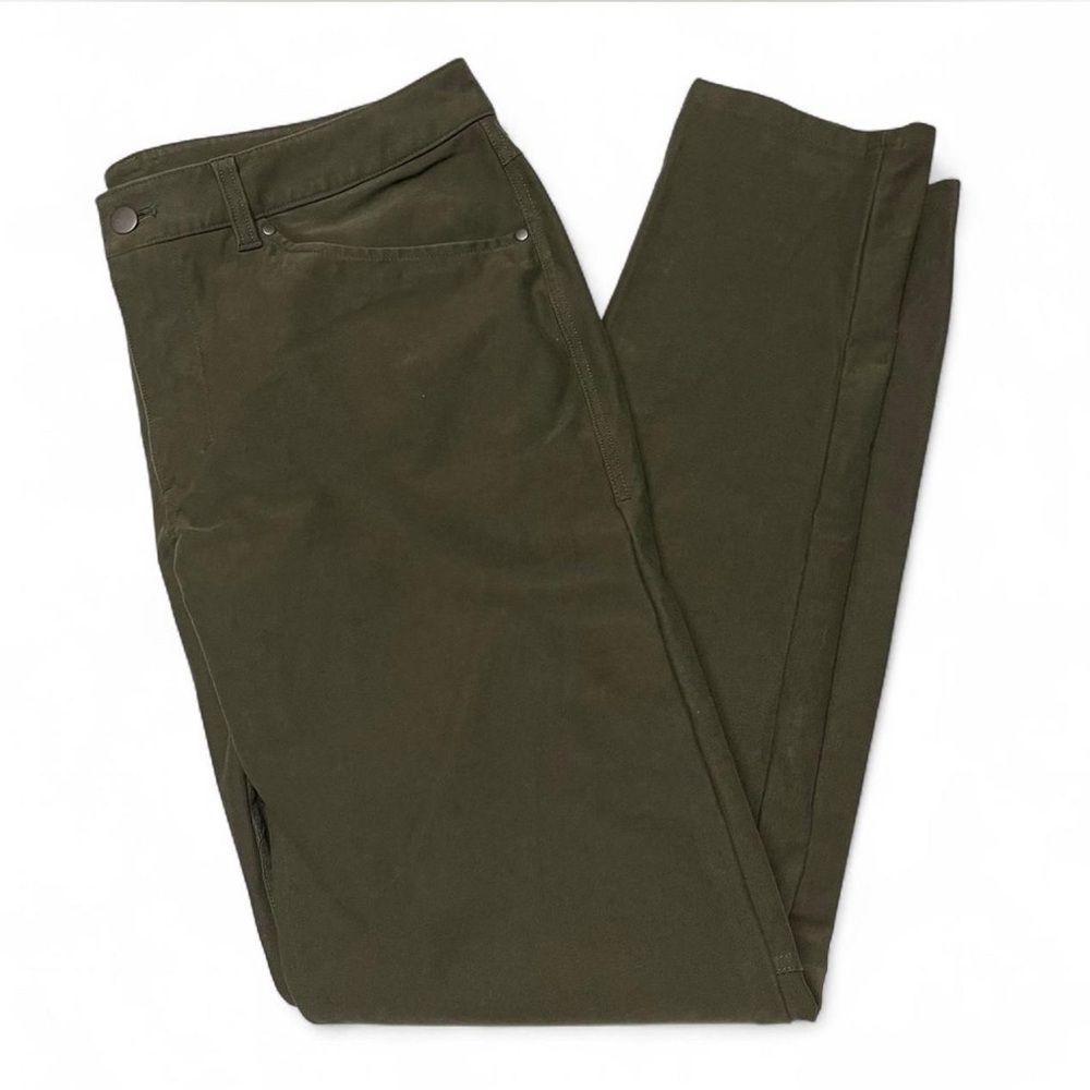 Lululemon ABC Slim Fit Utilitech Pants Green Jeans Stretch Mens 34x33